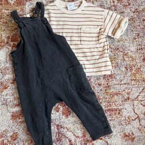 Zara outfit Overalls and shirt